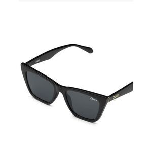 Quay Australia Call The Shots Polarized Cat-Eye Sunglasses- Black/Smoke Polar
